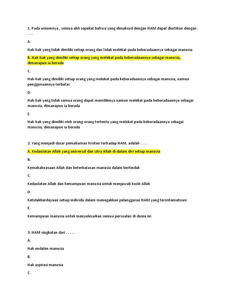 Latihan PAS Agama | PDF