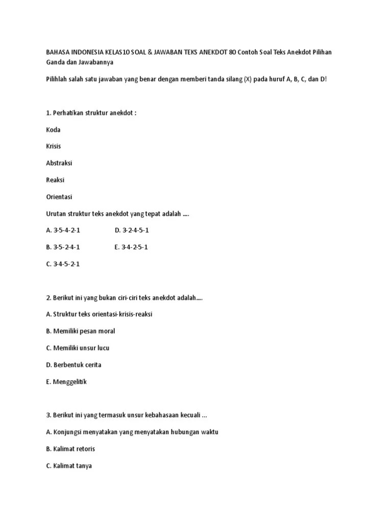 Kumpulan Soal UAS Anekdot-WPS Office | PDF