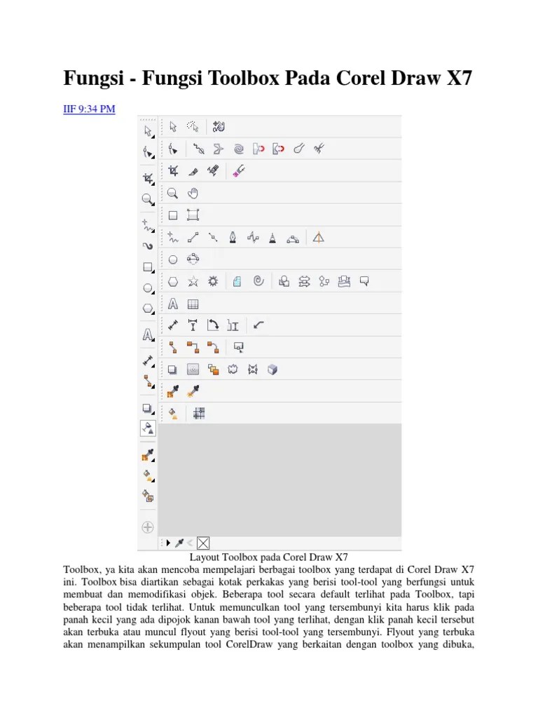 DGP - Fungsi Tool Corel Draw X7 | PDF