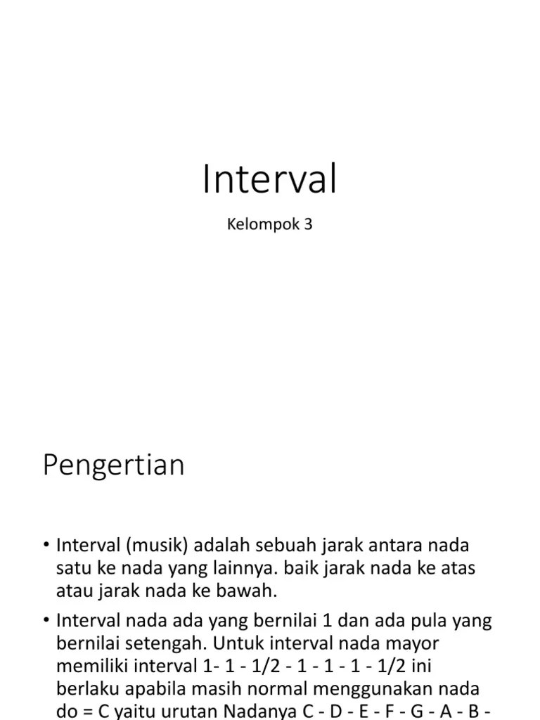 Pengertian Interval Nada – Sekali