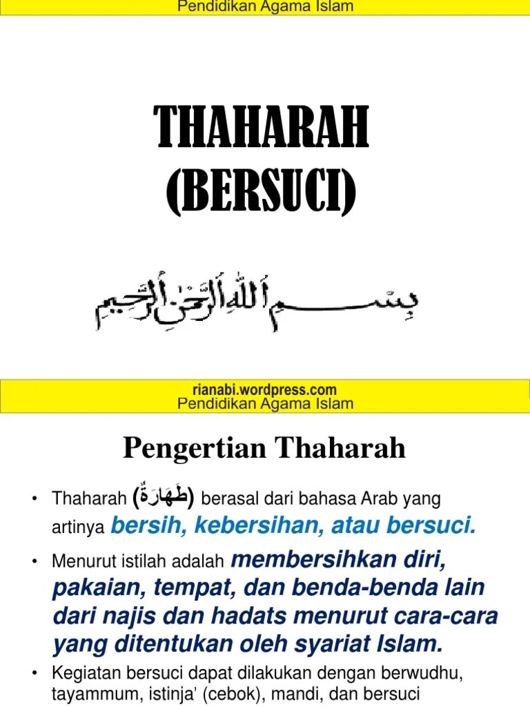 Fiks - Semua Bersih Hidup Jadi Nyaman Thaharah | PDF