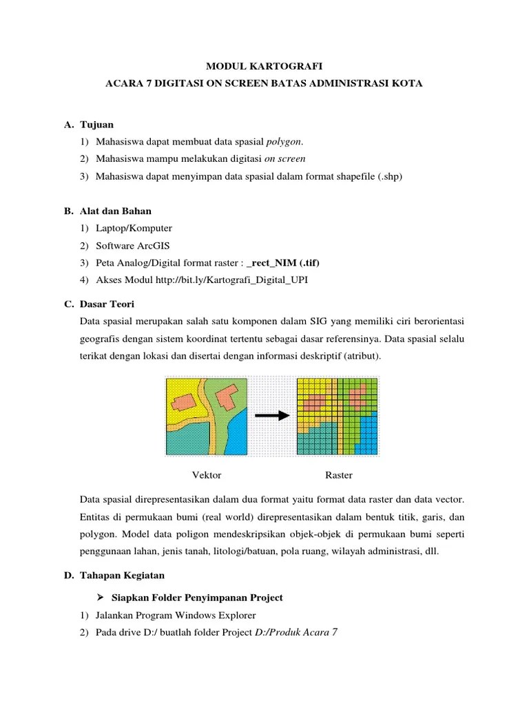 Modul 7 Digitasi On Screen Batas Admin Kota | PDF