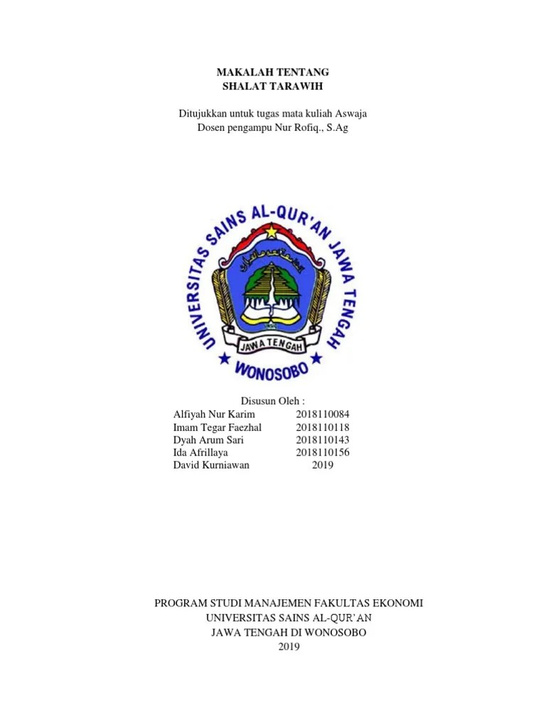 Makalah Tentang Shalat Tarawih | PDF