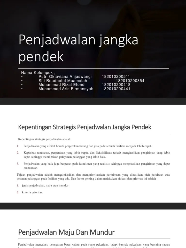 Penjadwalan Jangka Pendek | PDF