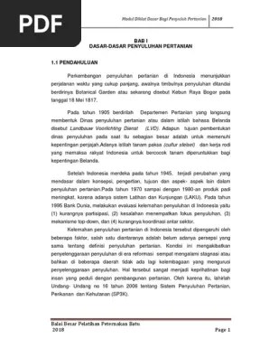 Modul Diklatsar Penyuluhan Pertanian 2018 | PDF