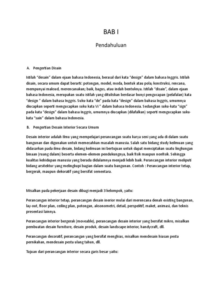 Makalah Desain Interior | PDF