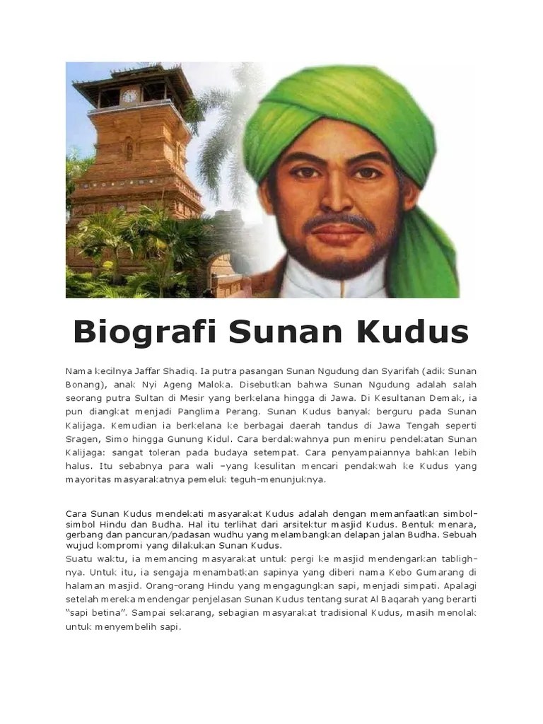 Biografi Sunan Kudus - Tugas Yazid | PDF