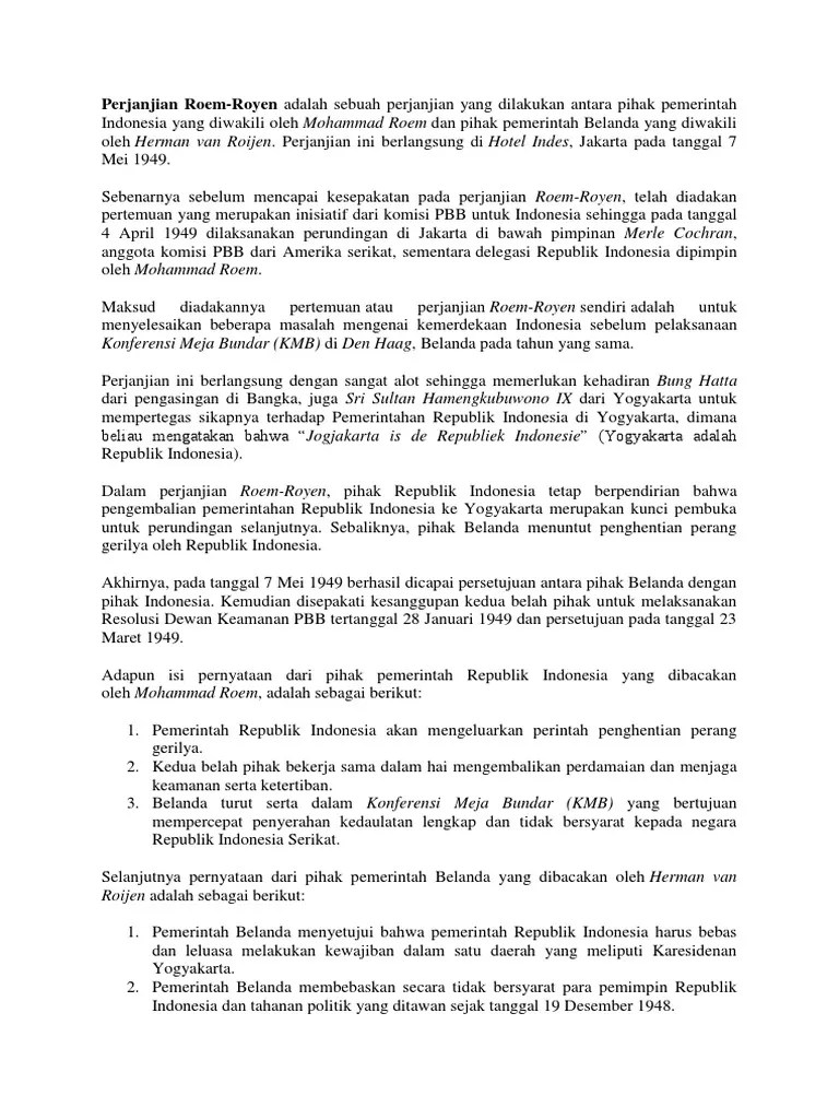 Perjanjian Roem Royen 3 | PDF