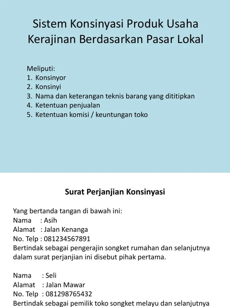 Konsinyasi Prakarya | PDF