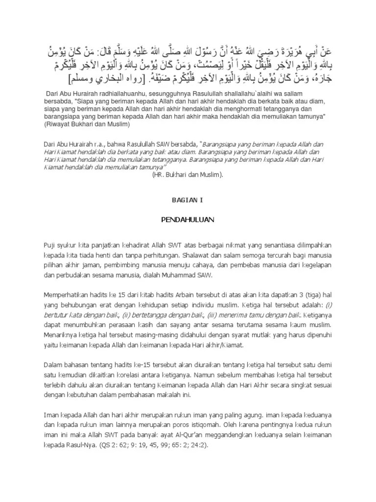 Dari Abu Hurairah R | PDF