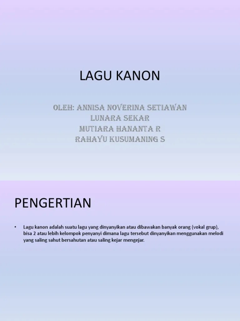 Lagu Kanon | PDF