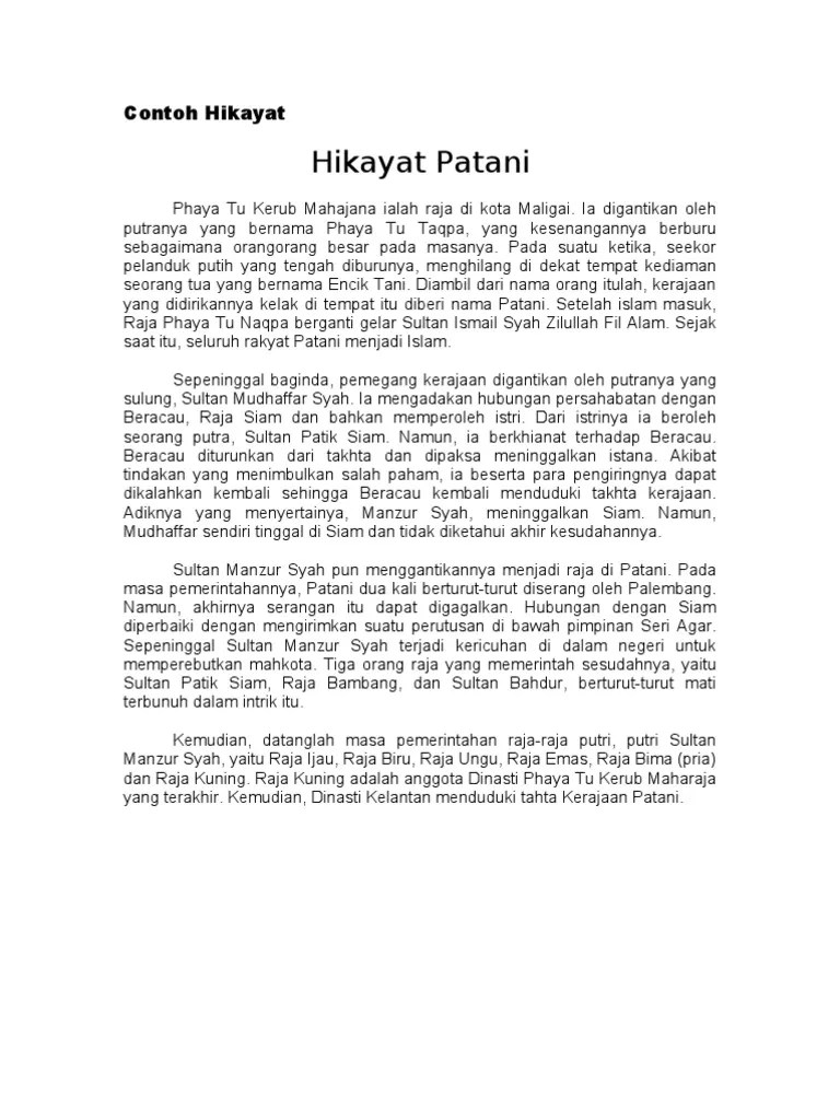 Contoh Hikayat | PDF