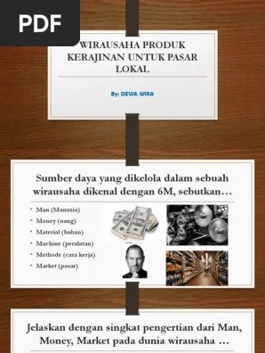 Wirausaha Produk Kerajinan Untuk Pasar Lokal | PDF