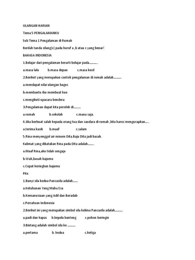 Ulangan Harian | PDF