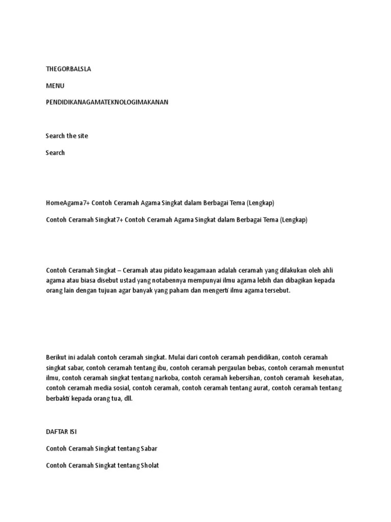 Ceramah Singkat Tentang Ikhlas Dan Sabar