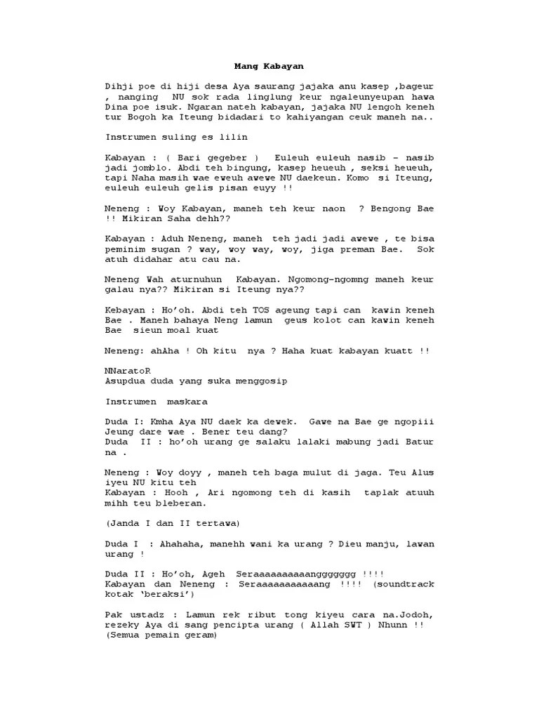 Naskah Kabayan | PDF