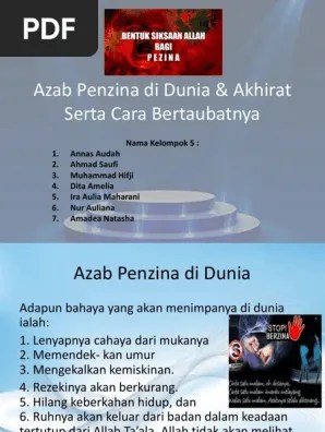 Azab Penzina Di Dunia &amp; Akhirat | PDF