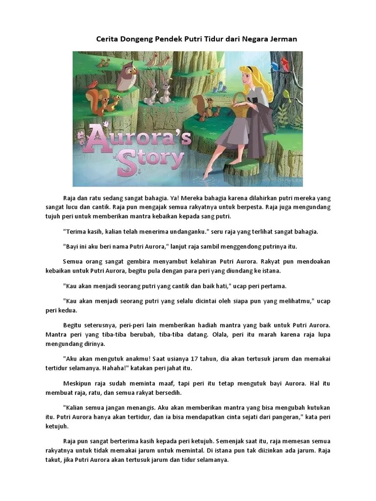 Cerita Dongeng Pendek Putri Tidur Dari Negara Jerman | PDF