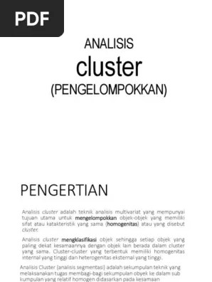 Analisis Cluster | PDF