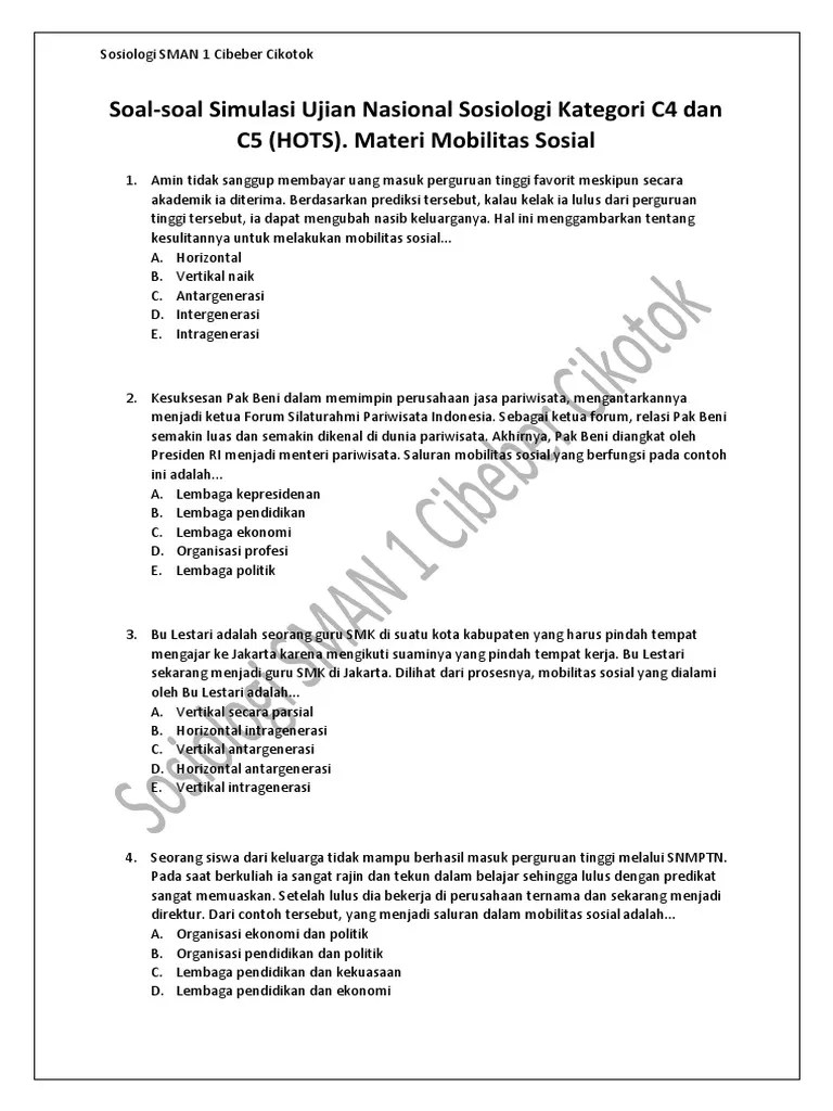 Contoh Mobilitas Sosial Vertikal Antargenerasi Naik