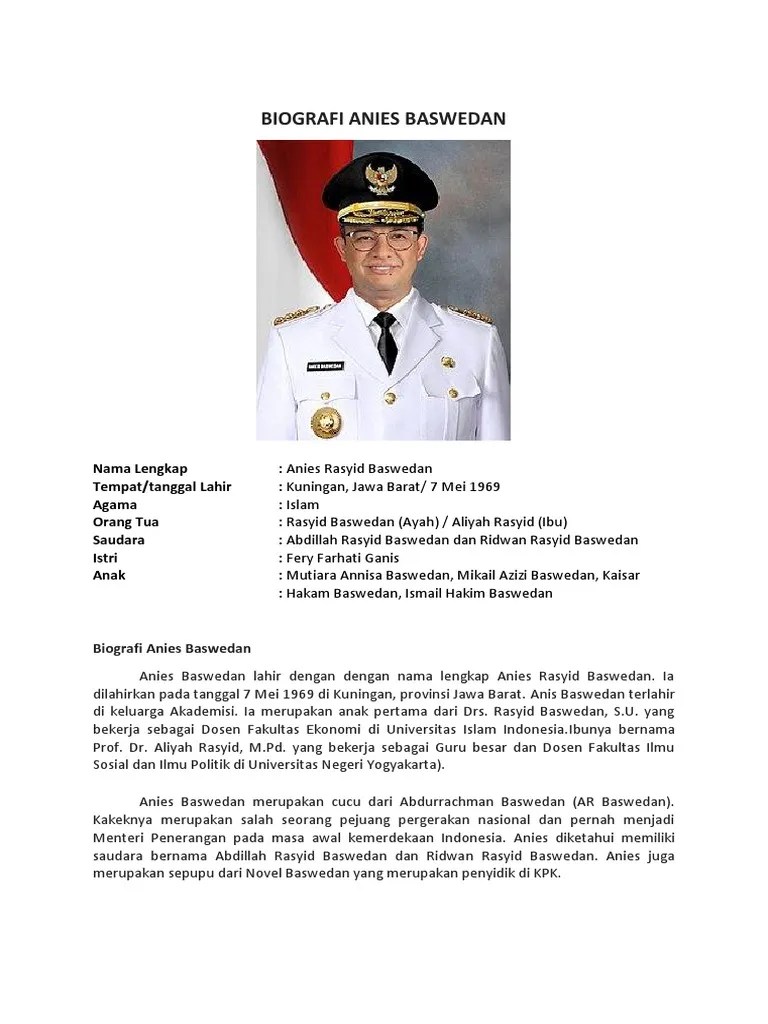 Biografi Anies Baswedan PDF | PDF