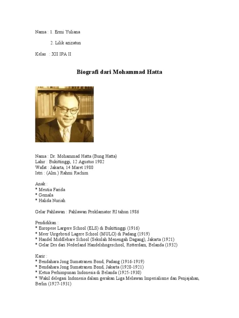 Biografi Mohammad Hatta | PDF