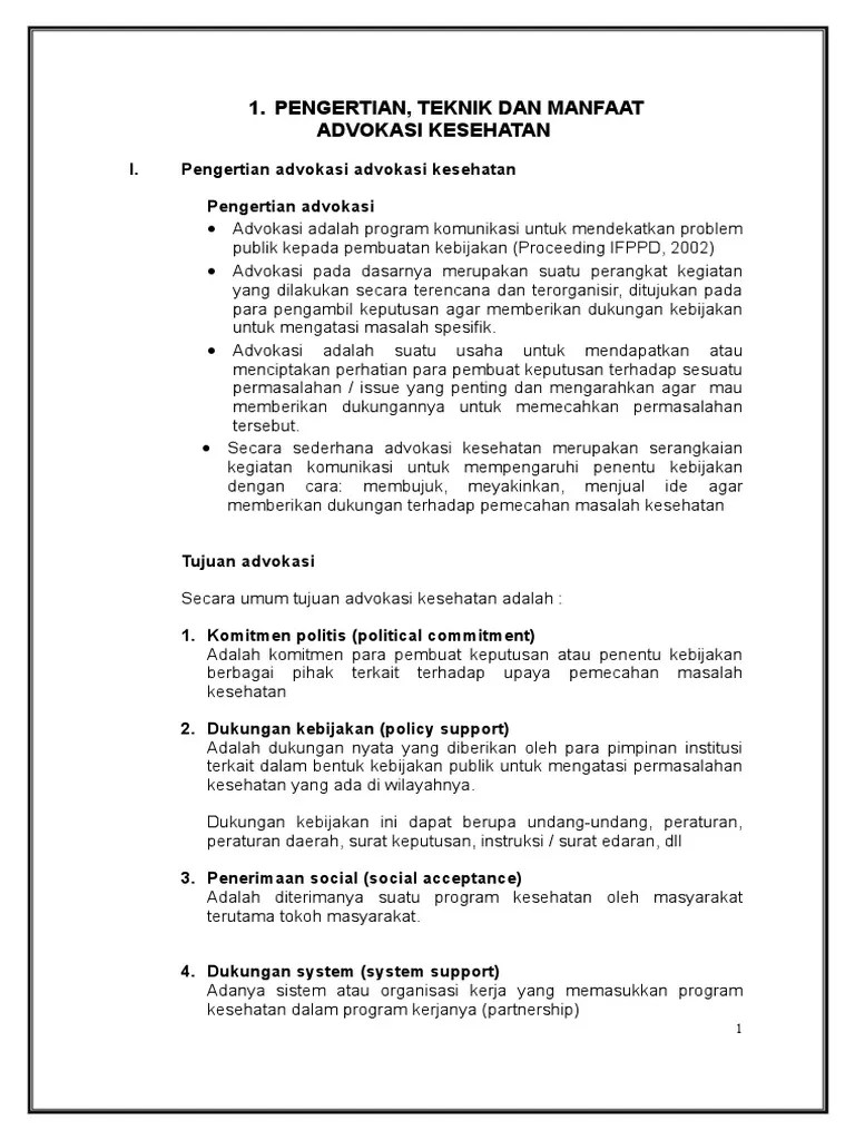 Teori Advokasi | PDF