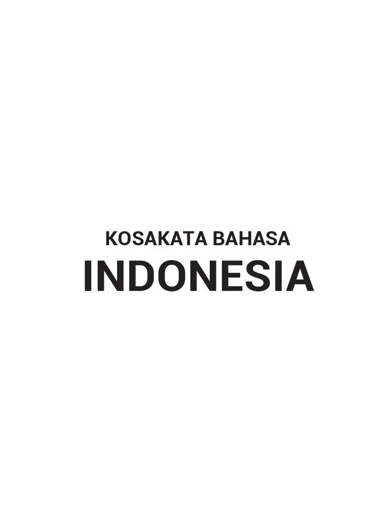 Kosakata Bahasa Indonesia | PDF