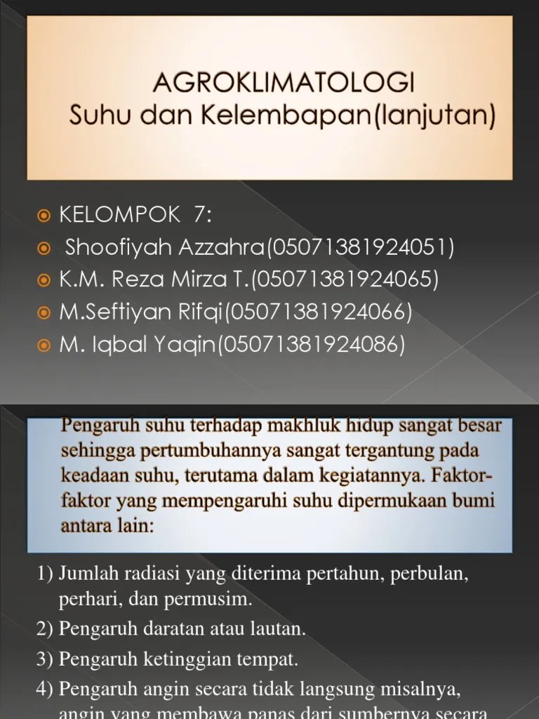 AGROKLIMATOLOGI | PDF