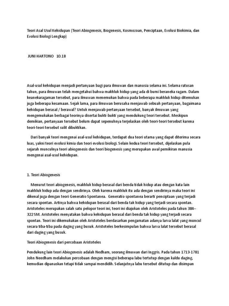 Teori Asal Usul | PDF