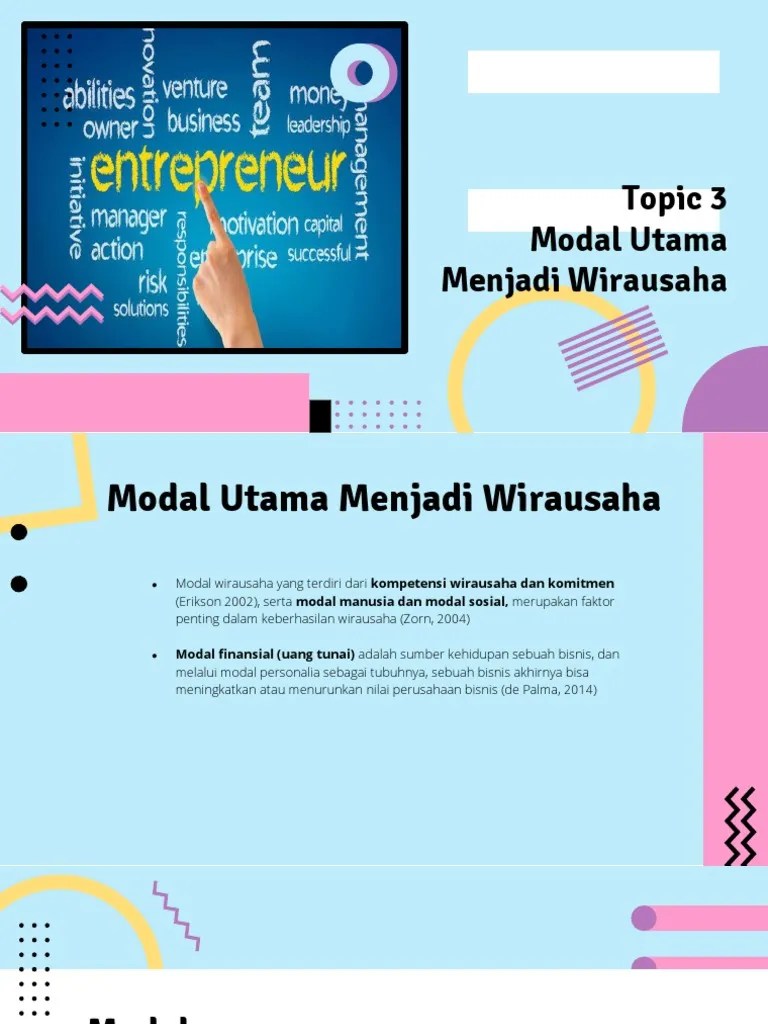 1.02 Modal Utama Menjadi Wirausahawan | PDF