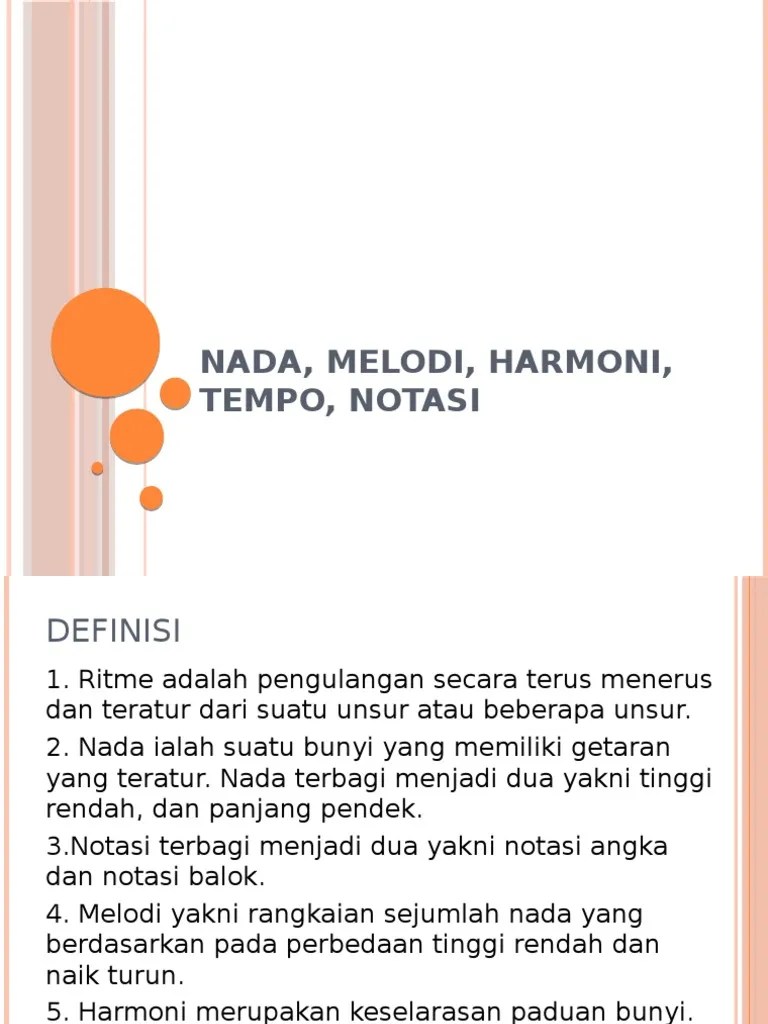 Nada, Melodi, Harmoni, Tempo | PDF