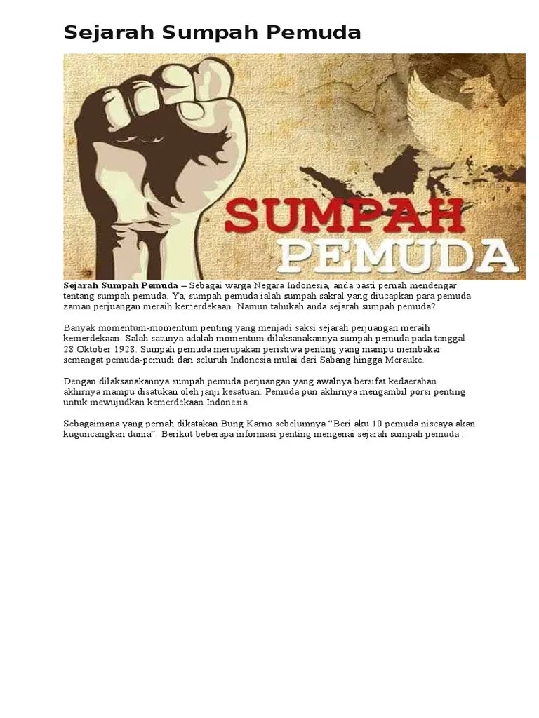 Sejarah Sumpah Pemuda | PDF