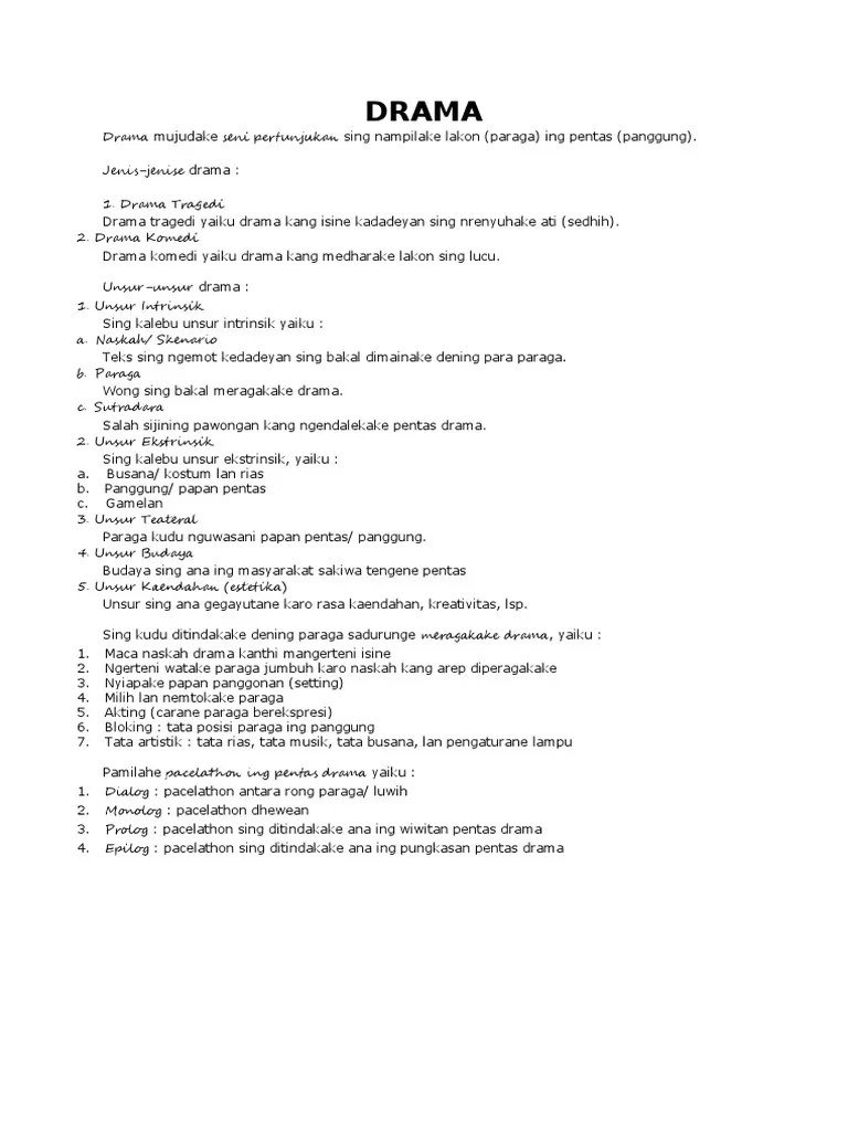 Contoh Unsur Ekstrinsik Drama – Nasi