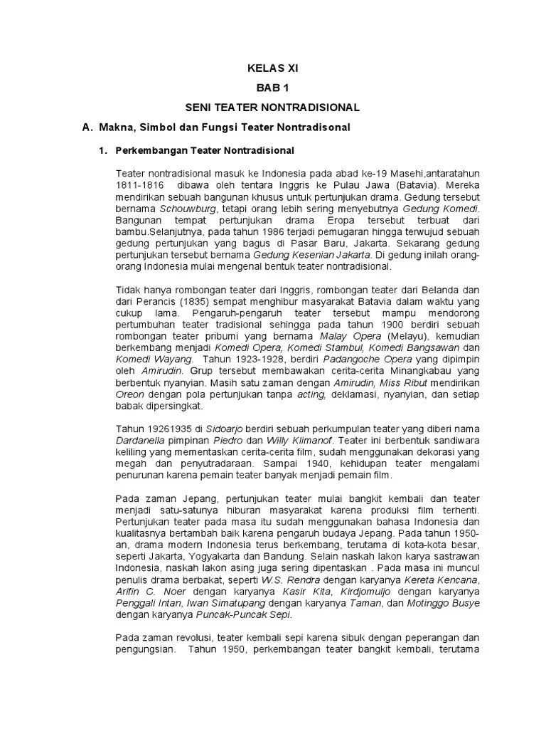 Note Teater Kelas | PDF