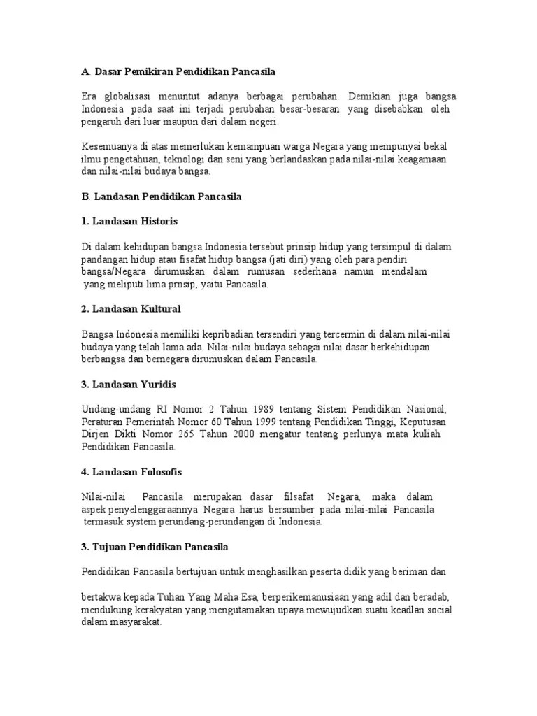 Landasan Pancasila | PDF