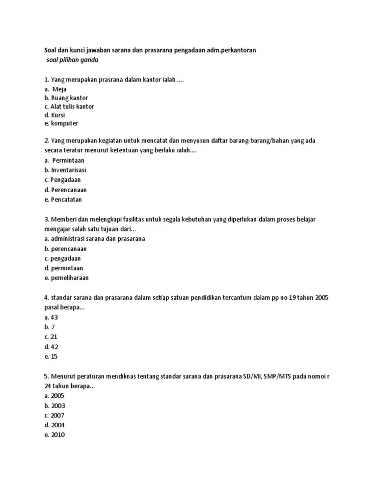 Soal Pilihan Ganda Tata Ruang - Mathlaul Khairiyah