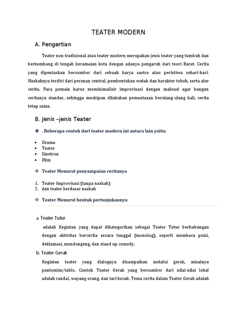 Teater Modern | PDF