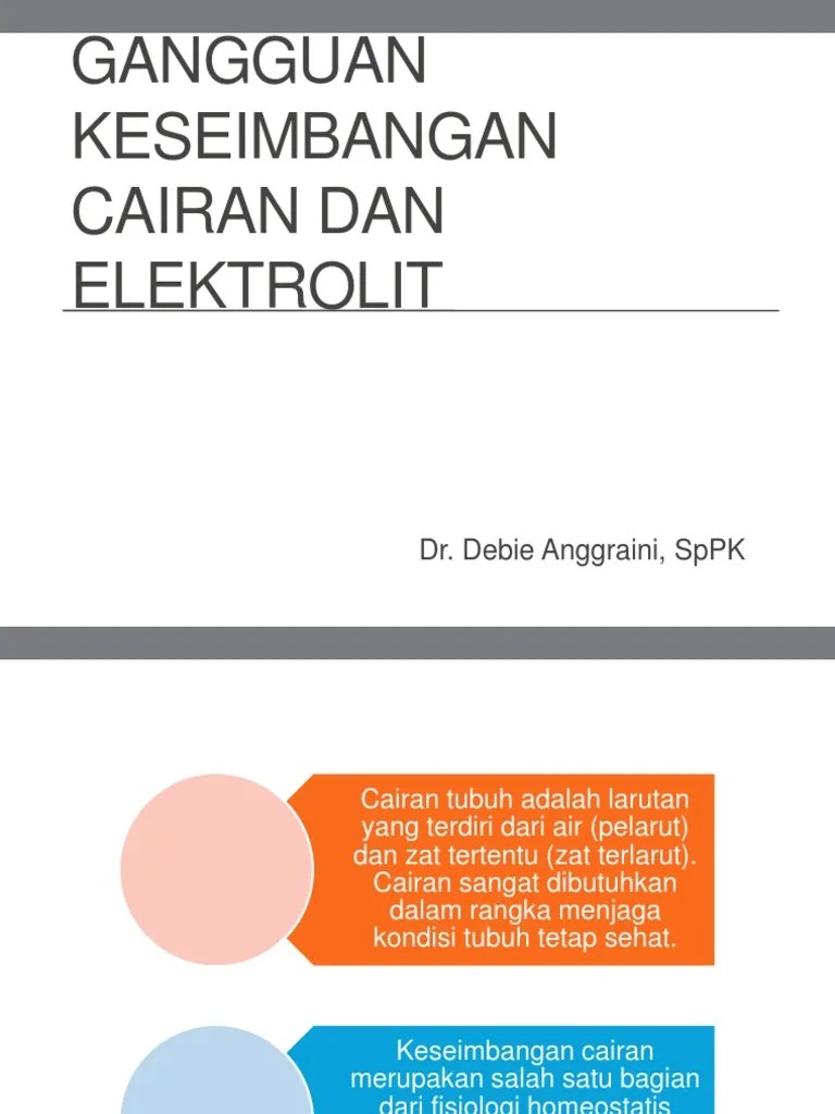 Gangguan Keseimbangan Cairan Dan Elektrolit | PDF