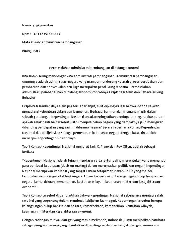 Essay Adm Pembangunan | PDF