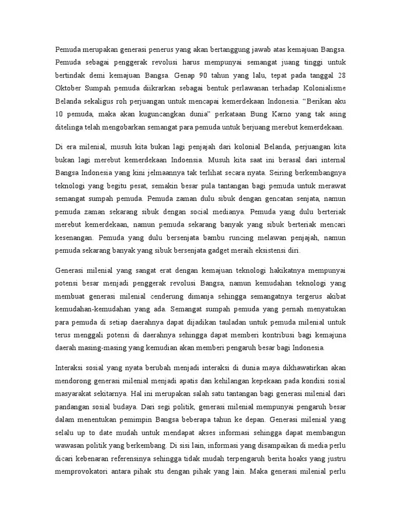 Makalah Sumpah Pemuda Nurin | PDF