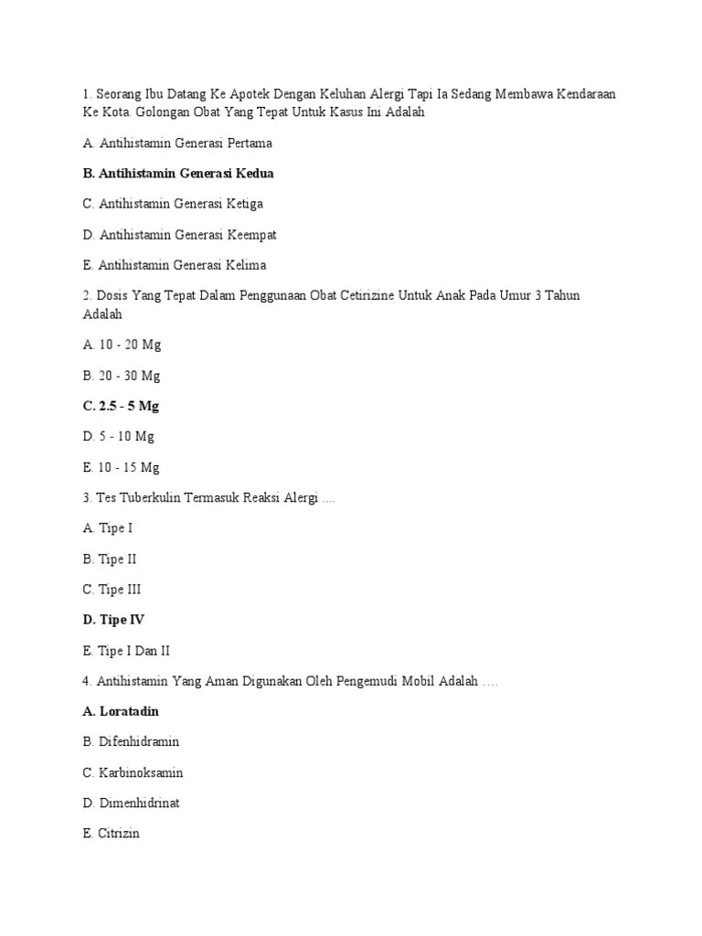 Fix Soal Farmakologi Kelas A | PDF