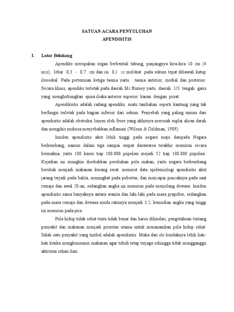 SAP Apendisitis | PDF