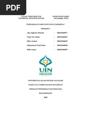 Persamaan Garis Singgung Parabola | PDF