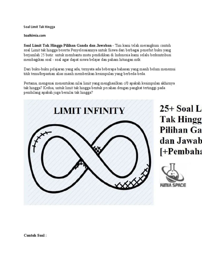 Soal Limit Tak Hingga | PDF