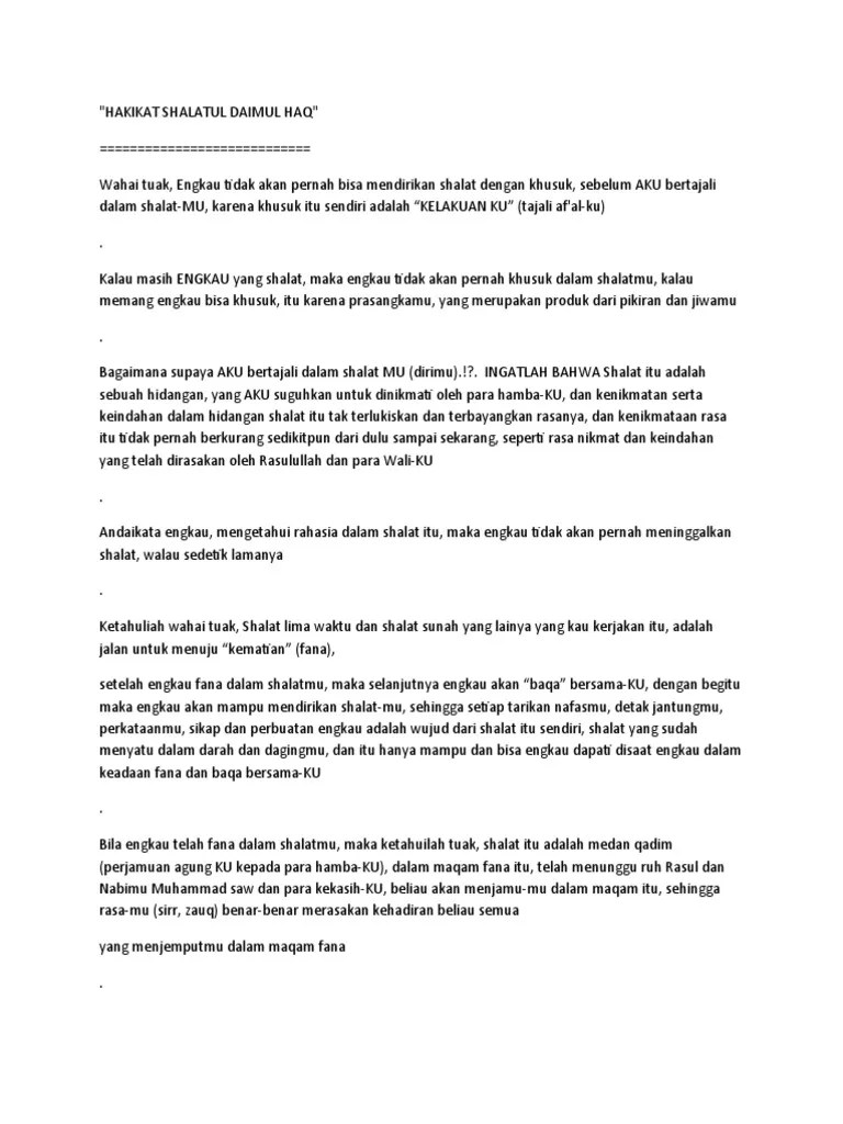 Hakikat Shalat | PDF