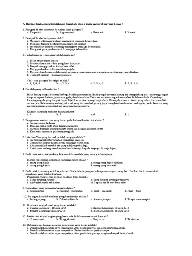 UTS Bindo Kls 8 | PDF