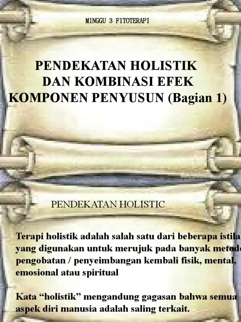 Minggu 3 4 Fitoterapi Pendekatan Holistik