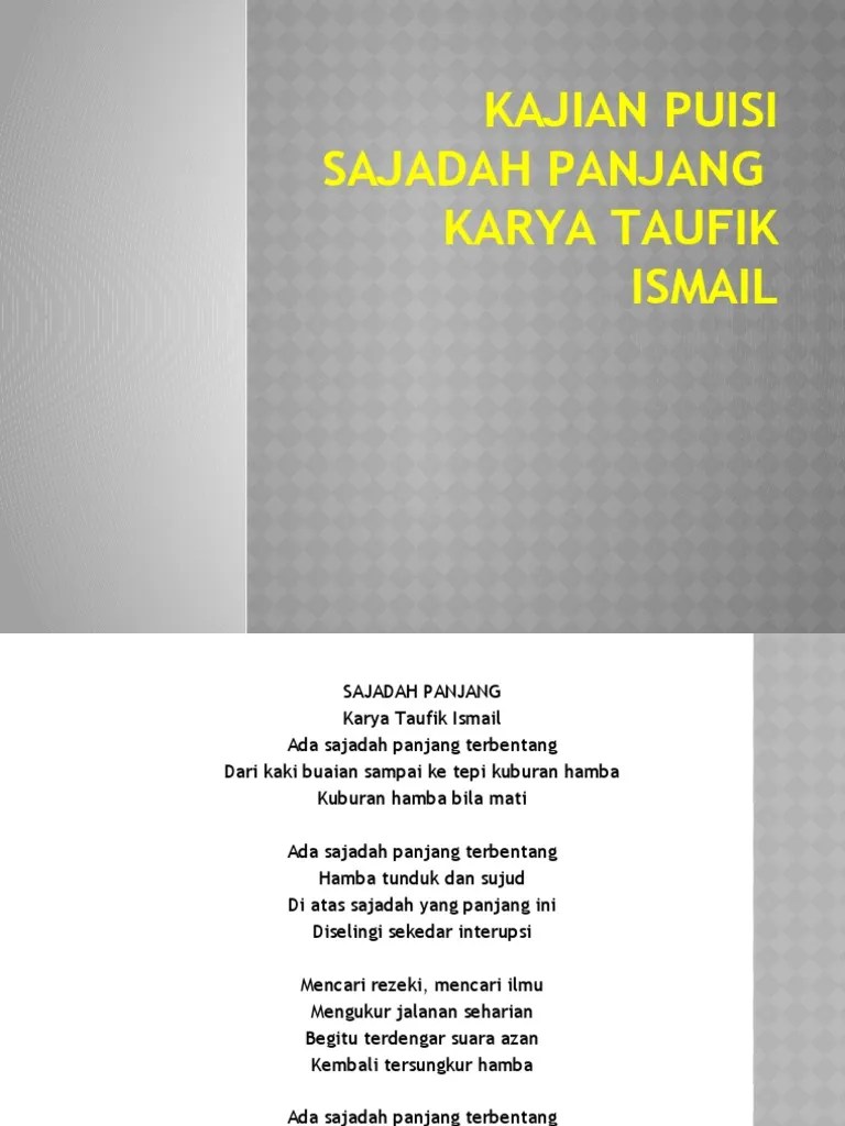 Kajian Puisi Sajadah Panjang | PDF