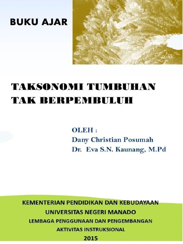 Buku Ajar Taksonomi Tumbuhan Tak Berpemb PDF | PDF